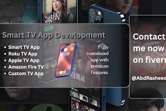 develop smart tv app, roku tv app, apple tv app, amazon fire smart tv app