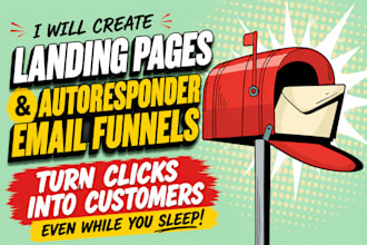 create landing pages, email funnels, and newsletters