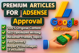 write premium SEO articles for adsense approval