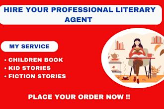 find 100 top literary agent for your fiction stories kid stories children book