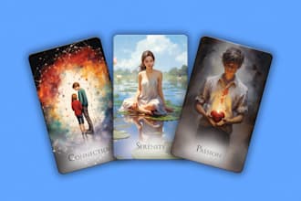 design unique tarot and oracle card illustrations