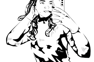do a black and white illustration for you or your business in a day