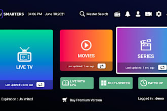 provide you with m3u channel list or xtream code for your smart tv