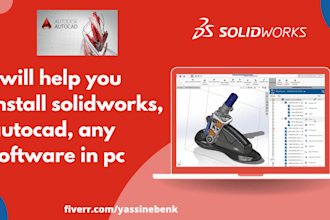 install solidworks, autocad, any software in pc