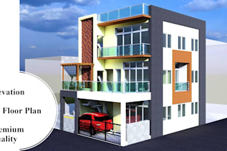 create 2d and 3d elevations and working drawings