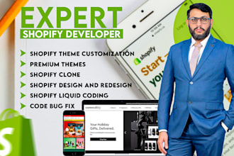 be your shopify developer, expert in website design, clone, liquid, store design