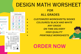 design custom maths worksheets for you