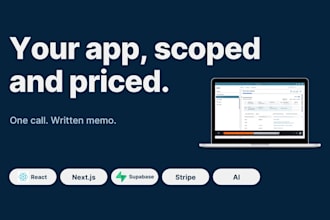 develop your web app saas or ai app mvp with next js react and supabase