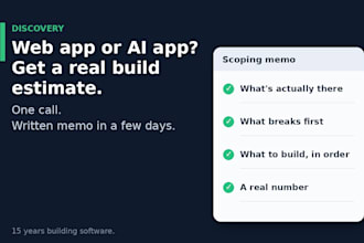 scope, review and estimate your web app or ai app build