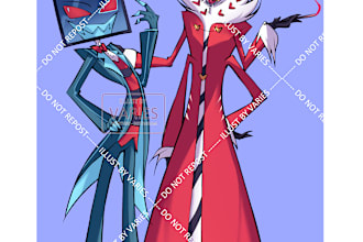 draw hazbin hotel characters and oc