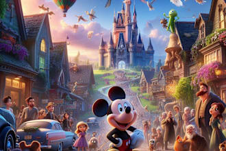 generate illustration in the style of disney pixar using ai