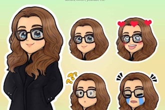 create chibi anime cartoon emotes for your social media
