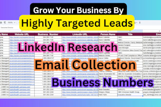 create linkedin, prospect and targeted list for you