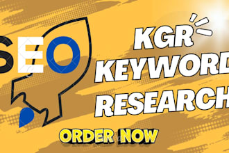 do kgr keyword research with competitor analysis