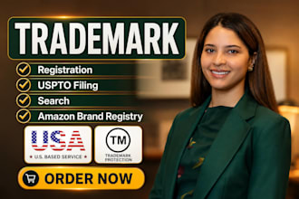 professional trademark registration and amazon brand registry USA trademark file