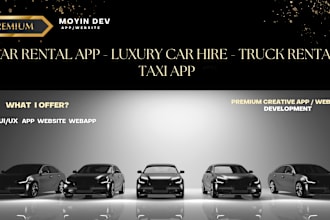 build a car rental app, car dealership, taxi app, car, truck rental website
