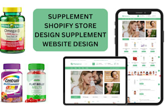 design health supplements shopify store supplements website dropshipping