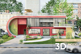 create 3d model and render images architecture project