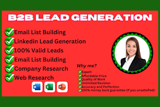 do b2b lead generation, linkedin lead generation, and email list building