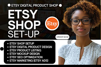 set up etsy digital products shop set up etsy digital product listing etsy SEO