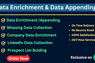do data enrichment, data appending for any industry