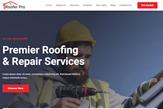 roofing construction website plumbing roofing handyman cleaning hvac website