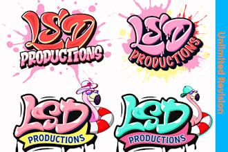 design hand made lettering graffiti logo