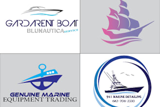 do modern logo for marine, ships, boats and yacht brands