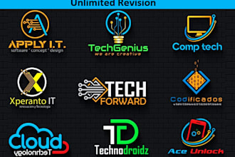 do a modern technology cyber security software website logo