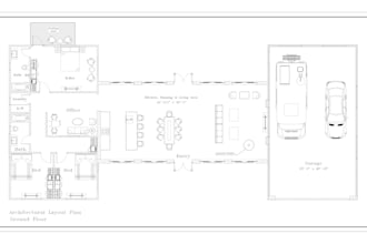 create a 2d furniture layout professionally