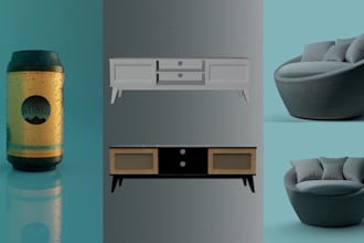 do 3d modelling of furnitures or products