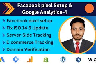 setup facebook pixel or google analytics4 and also setup conversion api with GTM