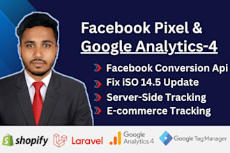 setup facebook pixel or google analytics4 and also setup conversion api with GTM