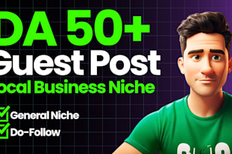 publish guest post on da 50 plus in local business niche