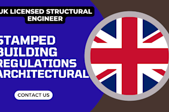 provide UK licensed stamp architectural building regulations drawings