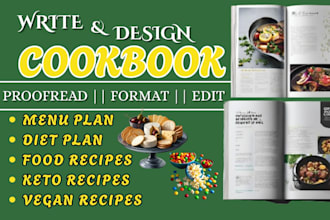 format, proofread and edit your cookbook, recipe book, menu plan amazon kdp