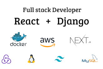 develop full stack web apps using django react nextjs