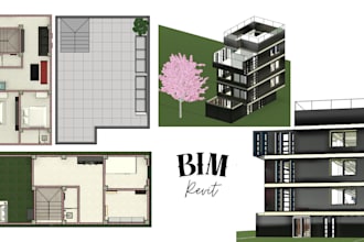 create 3d architectural and structural bim modeling in revit