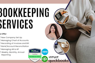 bookkeeping, set up, and clean up in quickbooks and xero