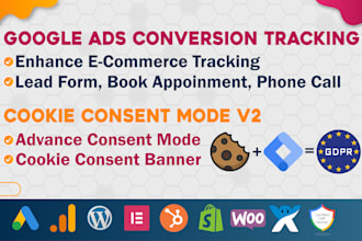 setup google ads conversion tracking and cookie consent banner mode v2