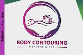 do massage meditation health beauty and skincare logo