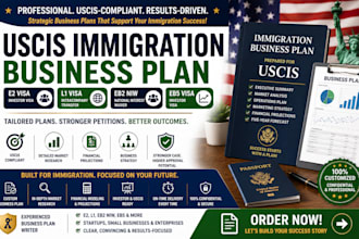 write uscis immigration business plan for e2, l1, eb2 niw