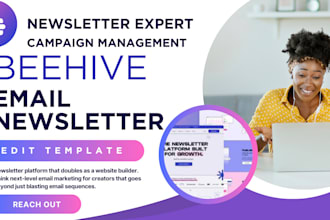 beehiiv email ai newsletter landing page design beehive email automation expert