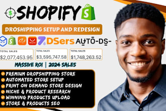 build shopify dropshipping store, ecommerce website, german shopify store