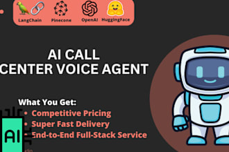 develop ai voice call ai chatbot, tts stt agents chatgpt langchain ai chat agent
