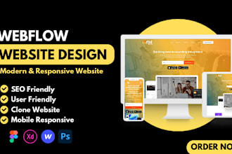 build responsive webflow website, webflow landing page, animated webflow design