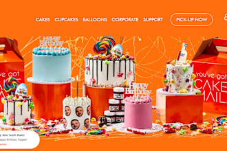 design online bakery shop cookies shopify store pastries website