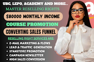 promote master resell right sales funnel email marketing course promotion