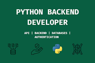 develop your rest API and backend using python and fastapi