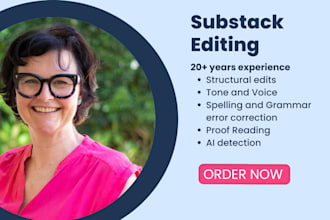 expertly proofread, edit your substack post in 2 days